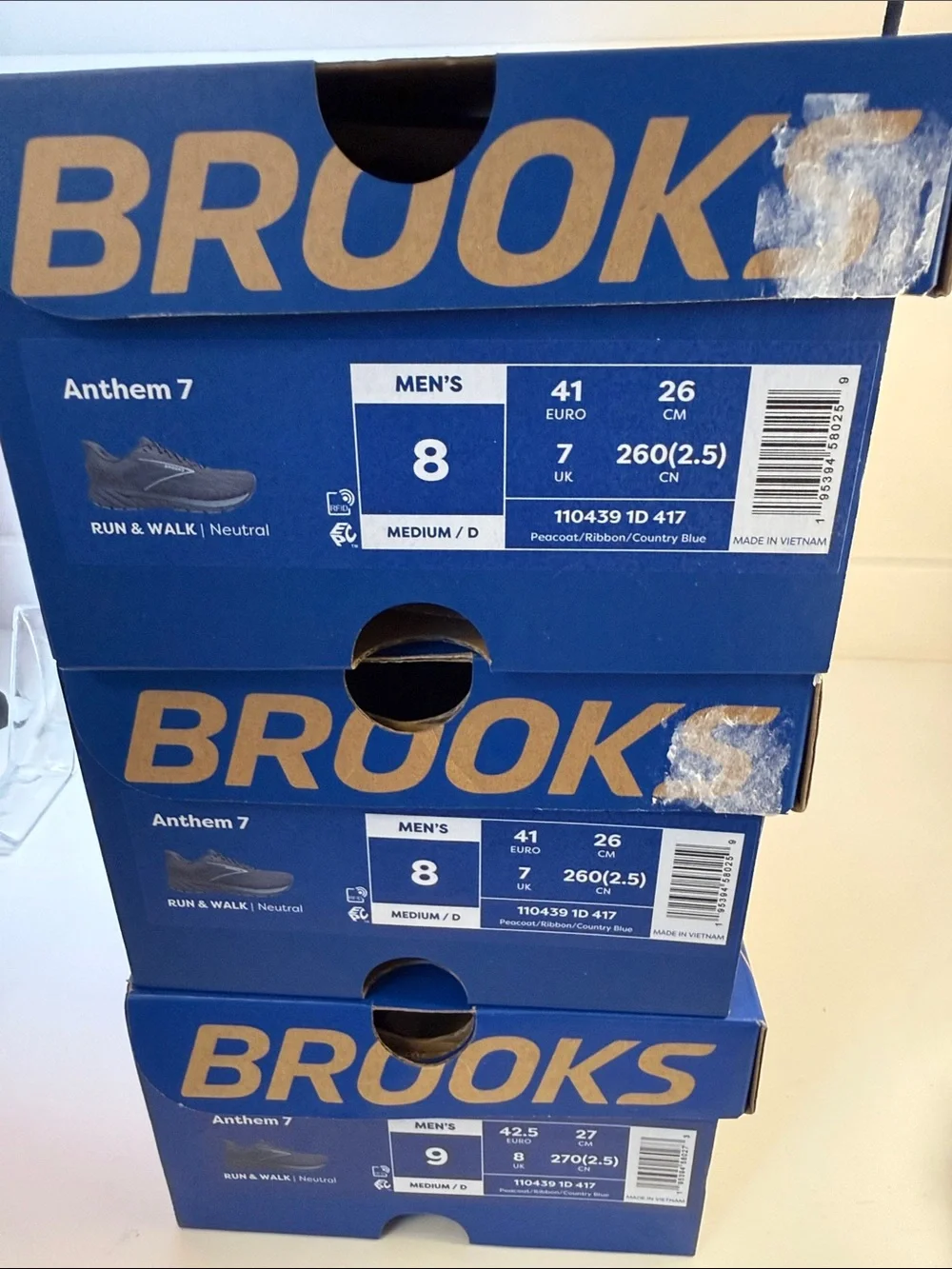 NIB Brooks Anthem 7 Men's Running Shoes - Sizes 8 & 9 Available!